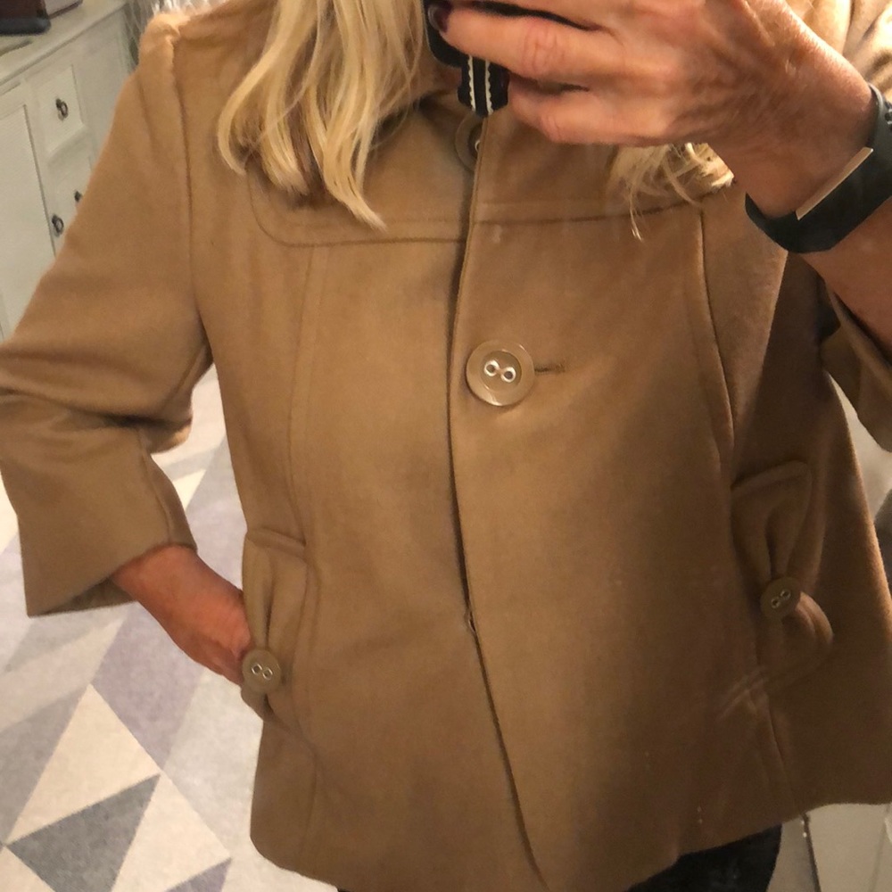 Beautiful tan wool an viscose L Jacket